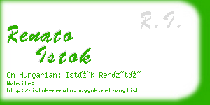 renato istok business card